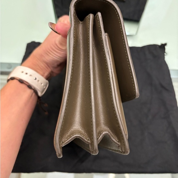 Authentic Saint Laurent Medium Sunset Bag in Olive Green - Picture 6 of 13